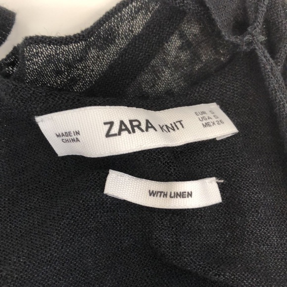 ZARA KNIT LINEN TOP SIZE SMALL - Picture 5 of 5